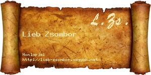 Lieb Zsombor névjegykártya