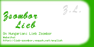 zsombor lieb business card